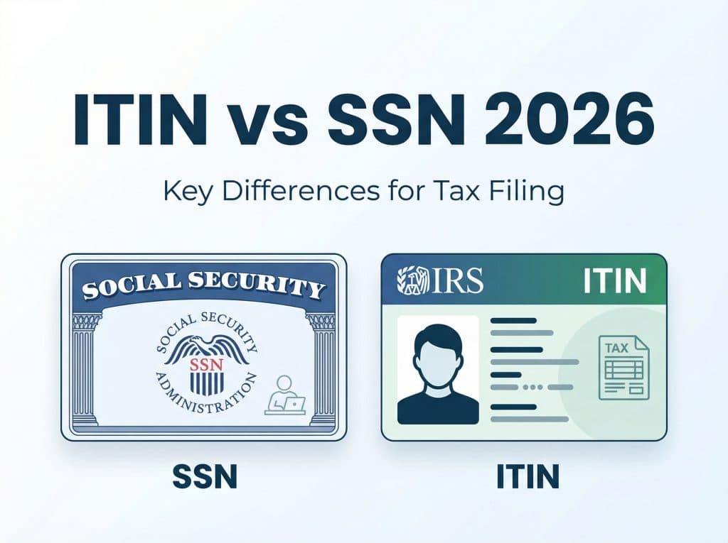 ITIN vs SSN in 2026 comparison chart